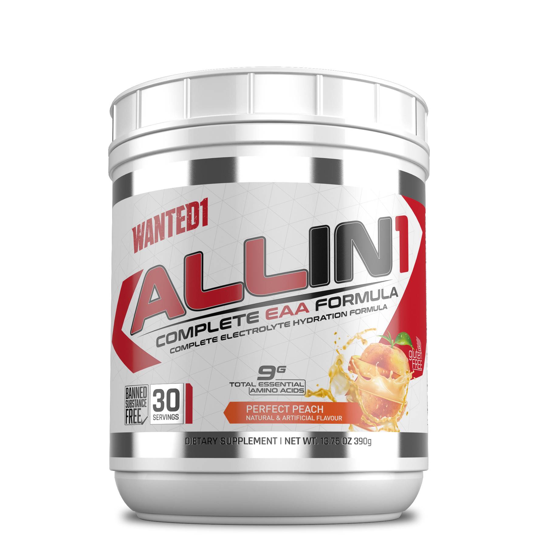 Wanted1 ALLIN1 - Complete EAA's Formula + Electrolytes - 30 serving