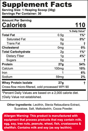 Wanted1 ISO1 - Ultra Pure Whey Isolate Protein - 2lbs