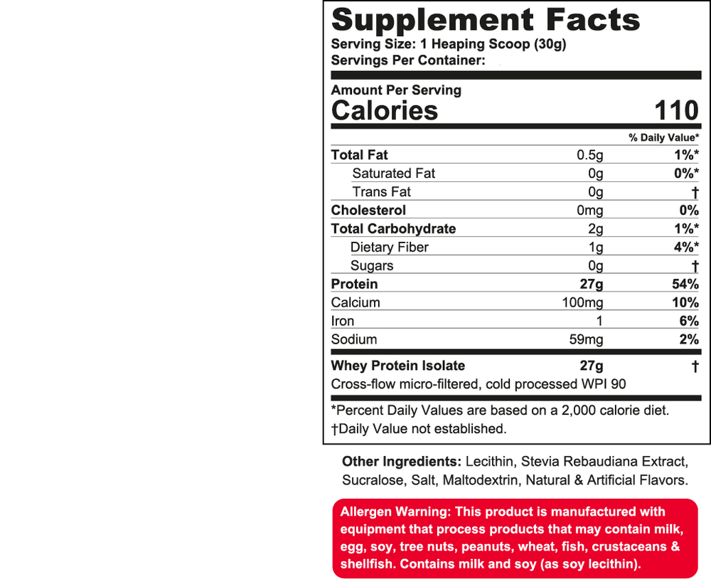 Wanted1 ISO1 - Protéine de lactosérum isolée ultra pure - 2,27 kg