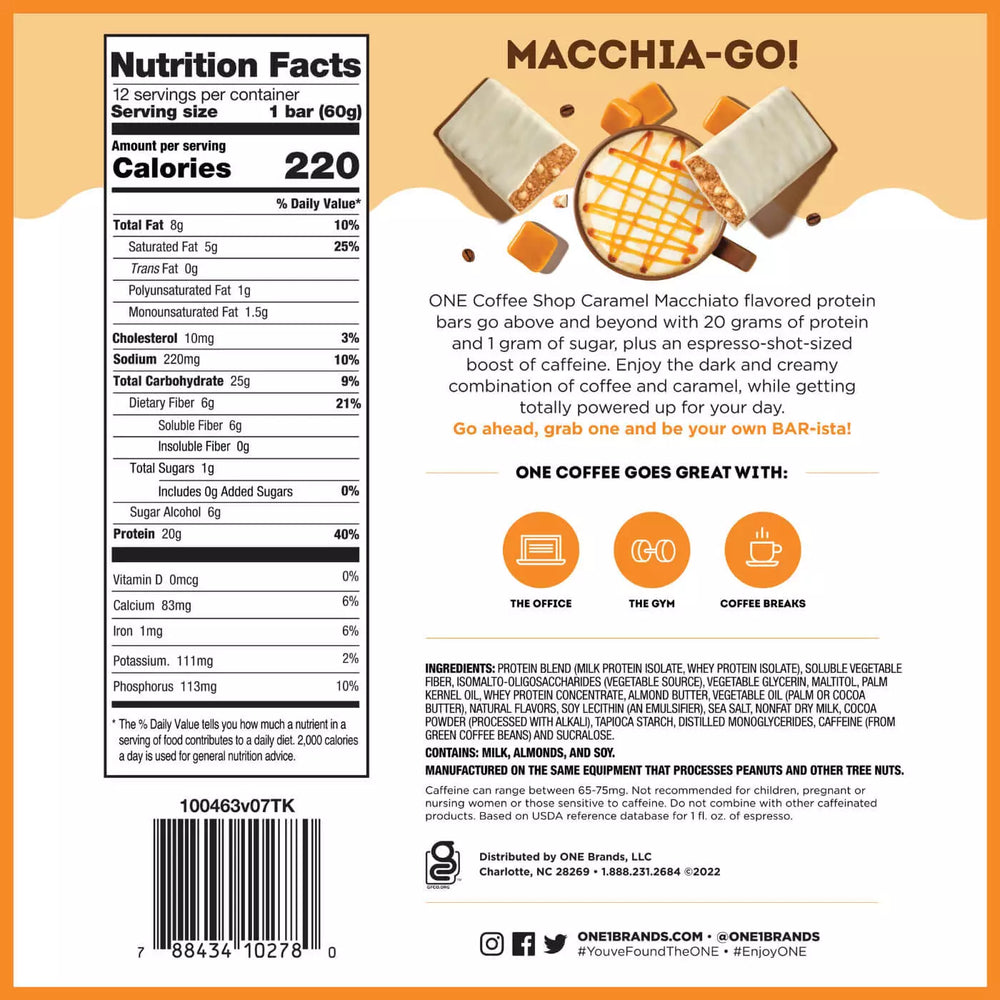One Bar - One Coffee Shop High Protein Bar - 60g
