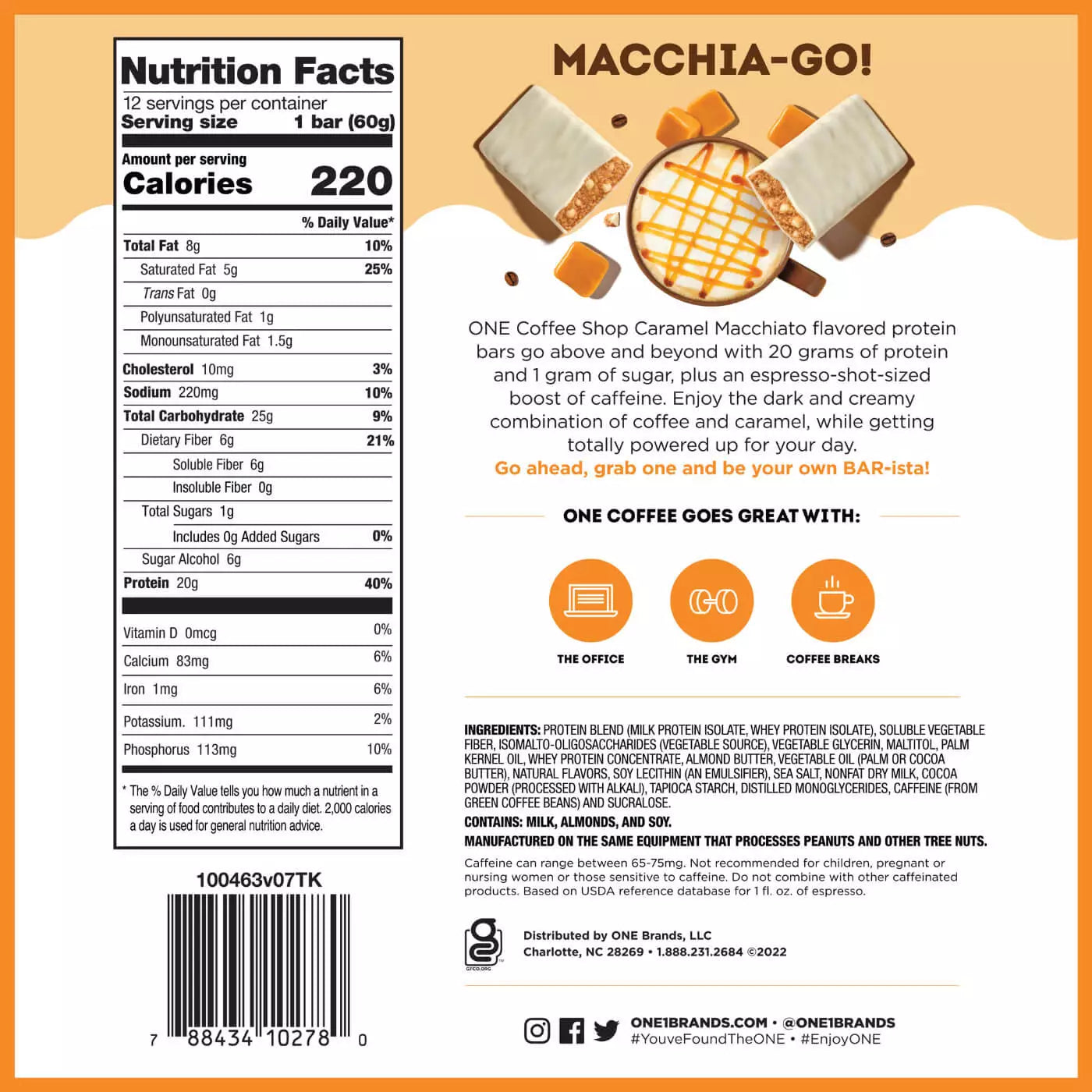 One Bar - One Coffee Shop High Protein Bar - 60g