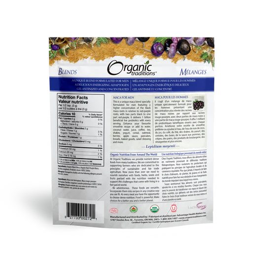 Organic Traditions - Maca pour hommes avec probiotiques - 150 g