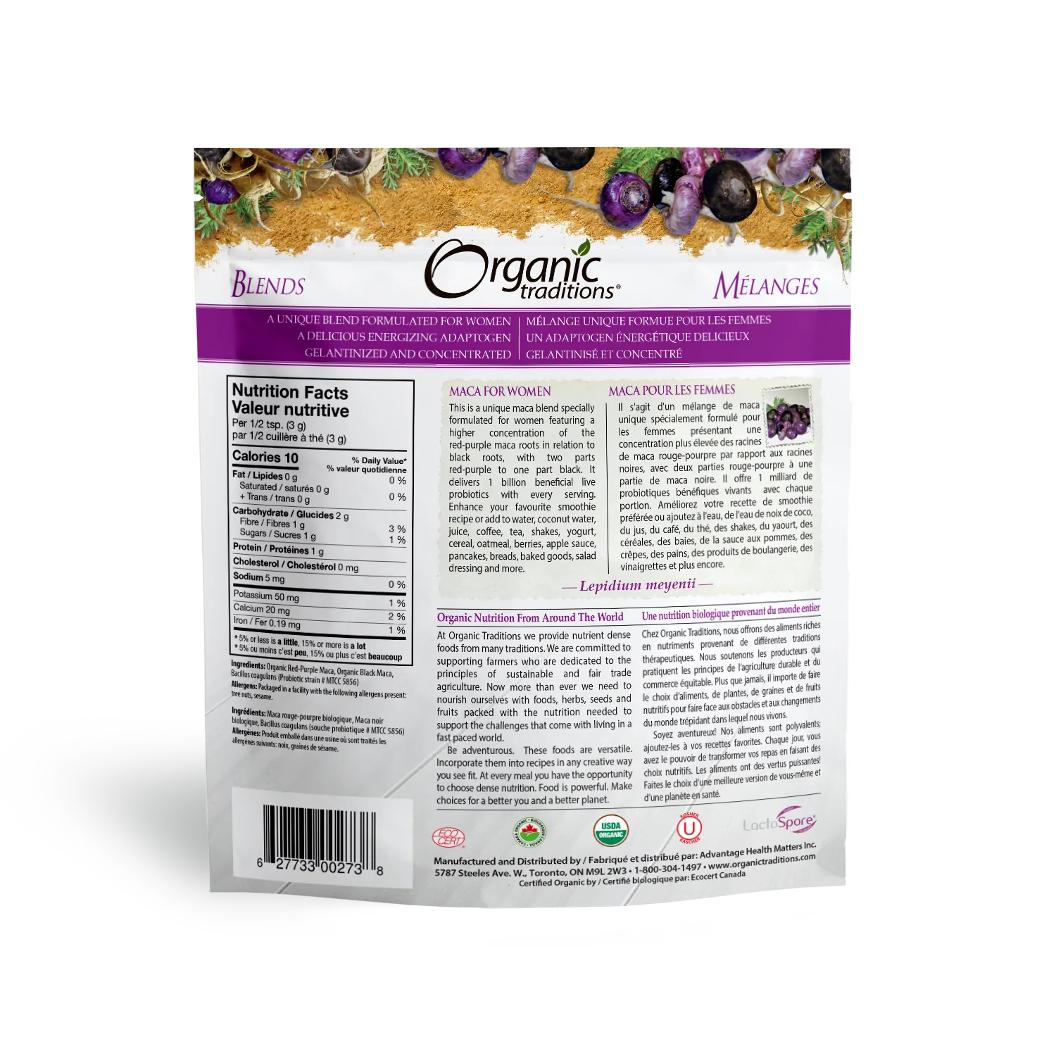 Organic Traditions - Maca for Women with Probiotics - 150g