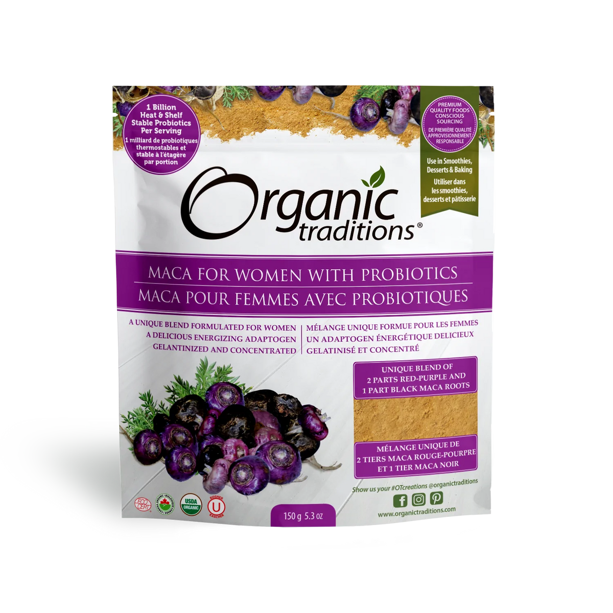 Organic Traditions - Maca for Women with Probiotics - 150g