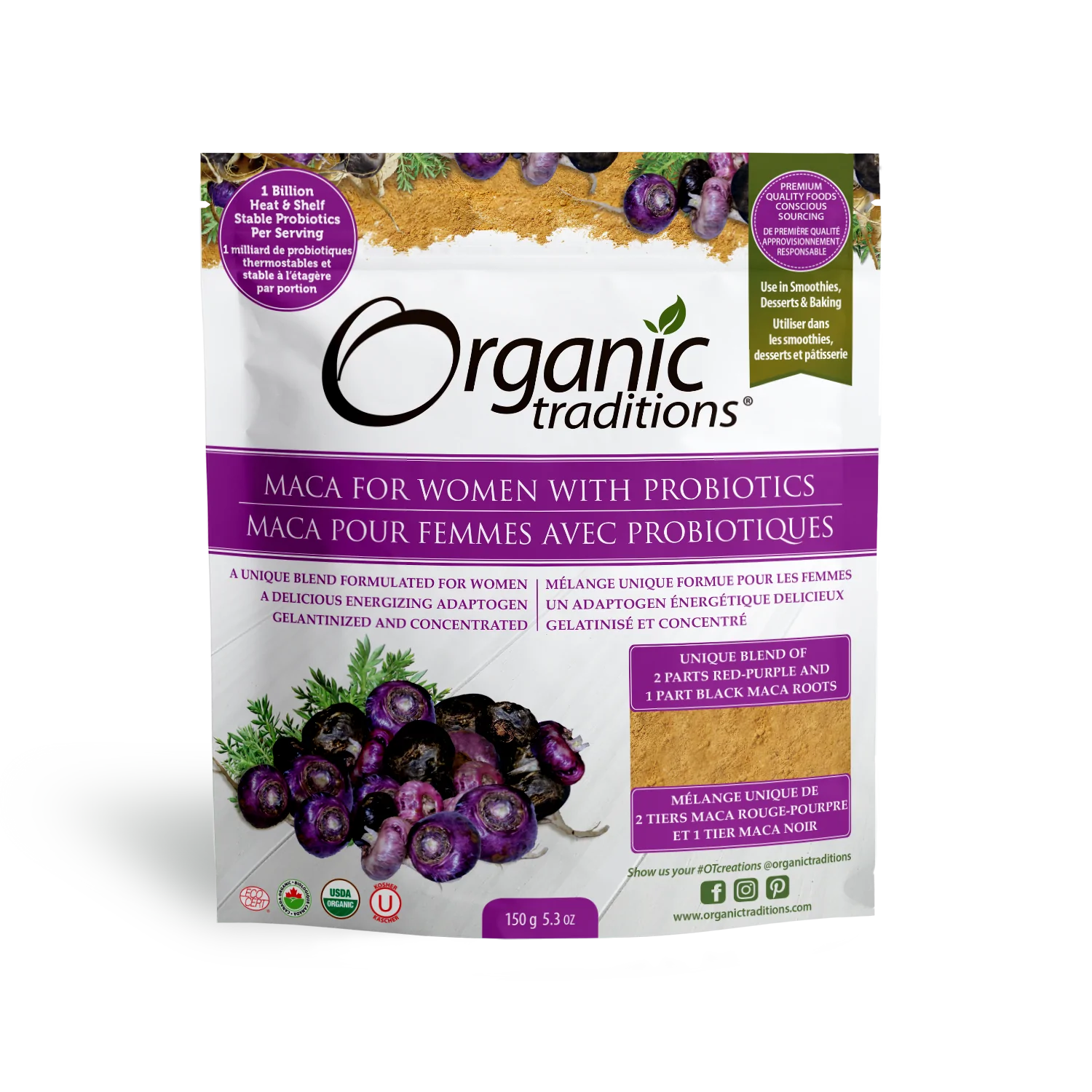 Organic Traditions - Maca for Women with Probiotics - 150g