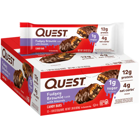 Quest Nutrition - Fudgey Brownie Candy Bar - Box 12