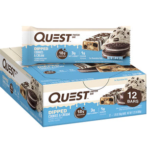 Quest Nutrition - Barre protéinée enrobée 50 g - Boîte de 12