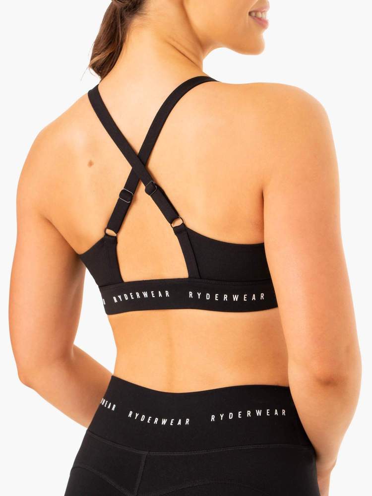 Soutien-gorge de sport croisé Ryderwear Reflex noir