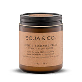 Soja&Co - 100% Natural Soy Wax Candles 8 oz - Peach & Fresh Ginger