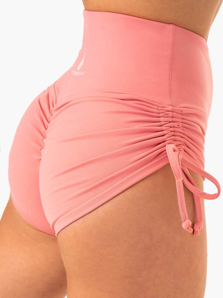 Short Ryderwear Staples à nouer et fronces à l'arrière, rose