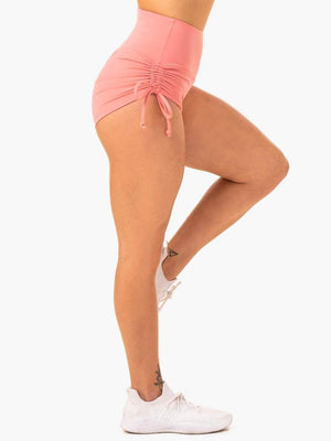 Short Ryderwear Staples à nouer et fronces à l'arrière, rose