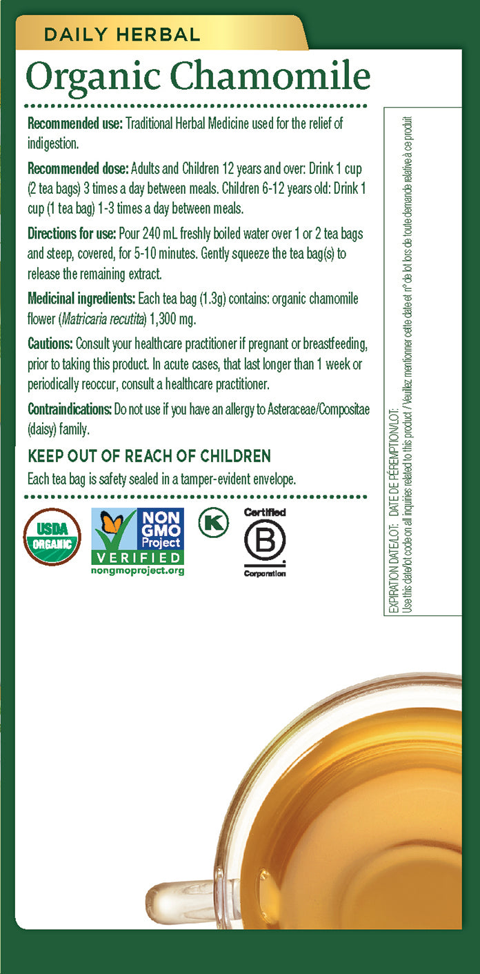 Traditional Medicinals - Chamomile Herbal Tea - 16 tea bags