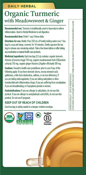 Traditional Medicinals - Turmeric with Meadowsweet & Ginger - 16 tea bags