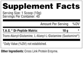 Metabolic Nutrition - T.A.G. Trans Alanyl Glutamine - 400g