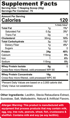 Wanted1 Whey1 -100% Whey Protein - 5lbs